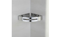 Stainless Steel Bathroom Shelf with Slotted Base Rustproof Shower Organizer Single-Tier Corner Organizer Rust-Resistant for Rv
