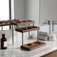 Three-Tier Coffee Tool Rack Space-Saving Espresso Accessory Holder Compact Organizer with Slots Detachable for Baristas