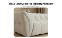 French Cream aesthetic blossombackrest Straight Sofa Wabi-Sabi Aesthetic Living Room Seating fluffyLike Comfort Couch Designer Inspired for Design aficionados, Interior Designers, Apartment Dwellers, Lounge Area, Showroom, Studio, Office