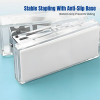 Mini Stapler Set, Transparent Design, Staple Remover, Portable Stationery Kit for Students