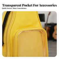23 Inch Ukulele Bag Transparent Pocket Ukulele Bag Musical Instrument Accessory Adjustable Straps Long-Lasting for Beginners