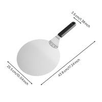 Stainless Steel Pizza Peel Round Pizza Transfer Peel Flat Utensil for Oven