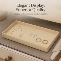 Lidded Jewelry Display Tray for Rings, Pendants, Bracelets, and Necklaces