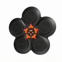 Black and Orange Wall-Mounted Boxing Target Illuminated Smart Boxing Target Perforated Bluetooth Rhythm Training Pad for Home Gym