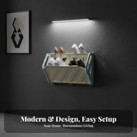 Drilltool-Less Installation Collapsible Wall-Mounted Shoe Shelf Space-Saving Foldable Wall Hanger Multi-Purpose Organizer Rack Sturdy for Apartment Dwellers, Homeowners, Entryway, Dorm Room, Behind Door, Bedroom
