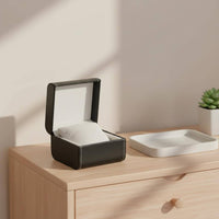 PU Leather Watch Box Inner Pillow Flip-Flip-Lid Watch Box Hinged Lid