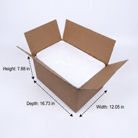 Cool Box with High-Density Foam for Food Delivery, Odorless Food-Grade Insulated Carton with Outer Cardboard, Shock-Resistant Takeaway Pack