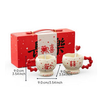 Ceramic Coffee Mug Set Wedding Engagement Gift Box
