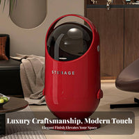 Modern Swing Top Garbage Can Large Capacity Minimalist Waste Bin Freestanding Paper Basket Sturdy Capsule Design Waste Bin