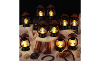 Western Party Centerpiece Tabletop Display Rustic Cowboy Centerpiece Set LED Candle Lights Rustic Country Decoration Set for Wedding
