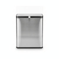 Rectangular Wall-Mounted Trash Bin Rounded Edges Wall-Mounted Waste Bin Black Trim Household Organizer Space-Saving for Kitchen, Cabinet