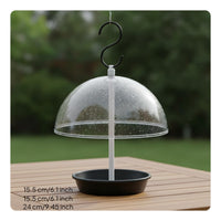 Bird Feeder with Dome Lightweight Hanging Bird Feeder Outdoor Pet Supplies for Nature Lovers, Garden, Yard, Patio