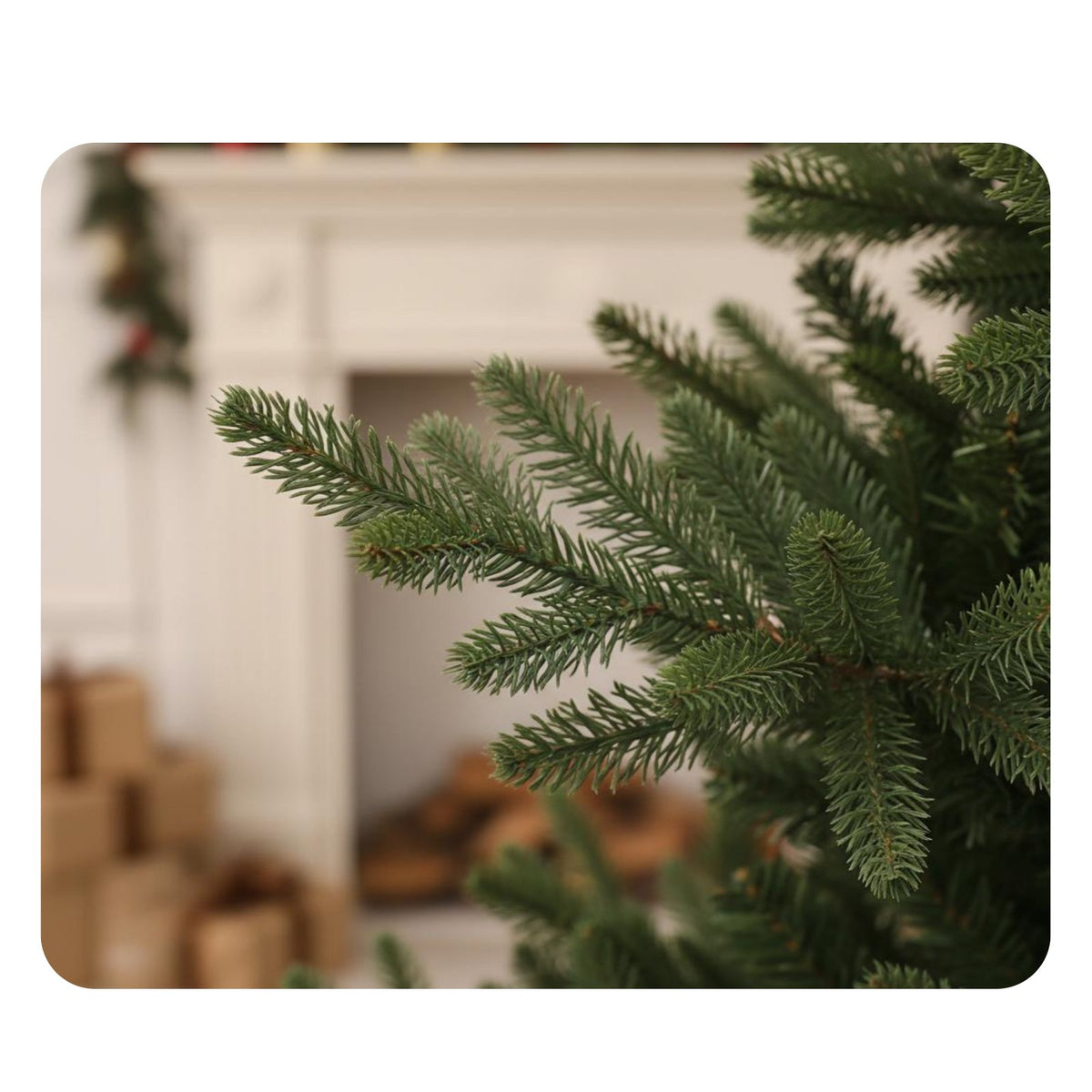 Artificial Christmas Tree Realistic Look Fake Fir Tree Easy Assembly Seasonal Decor for Store Display, Office Decoration