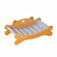 Solid Wood Frame Cat Scratcher Lounge Wear-Resistant Wooden Cat Sofa Bed Non-Shedding Natural Materials for Kittens