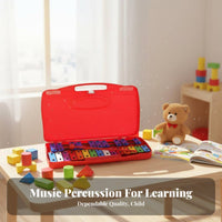 Includes 2 Mallets 25-Note Colorful Kvisuald Instrument Clear Sound Glockenspiel precisely Tuned MetallophA musical instrument for Beginners, Music Students, Kindergarten, courseroom, School, Home Use