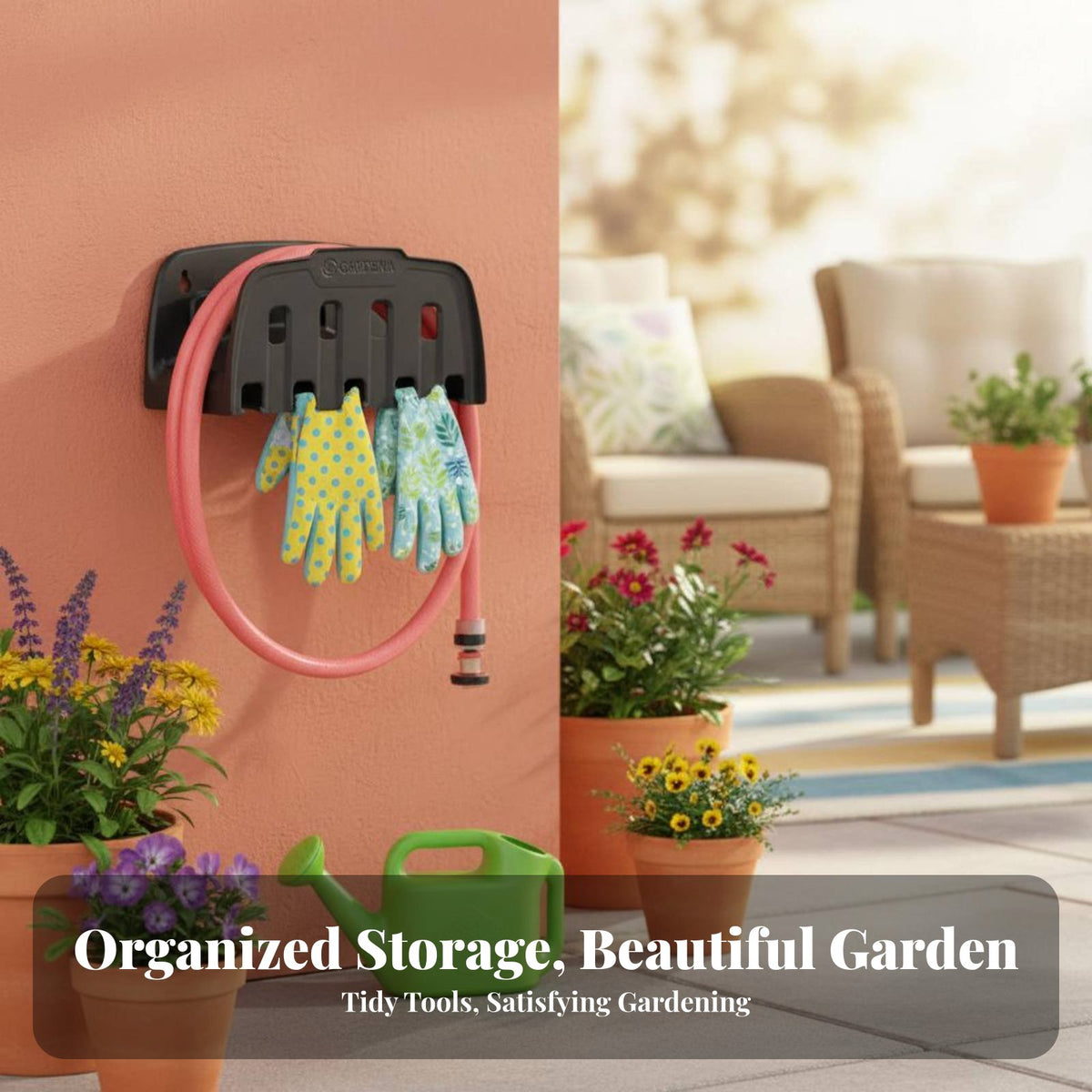 Garden Hose Hanger Space-Saving Garden Hose Holder Easy Installation Water Pipe Storage Hook for Homeowners, Workshop Owners, Yard, Patio, Garage