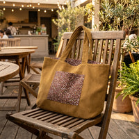 Tote Bag for Women in Soft Corduroy, Large Size School Bag and Shoulder Bag for Daily Use, Shopping Bag with Drawstring, Shoulder Handbags