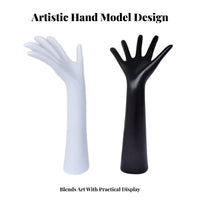 Smooth Finish Resin Hand Display Stand Painted Hand-Shaped Jewelry Holder Solid-Looking Resin Jewelry Display Tall