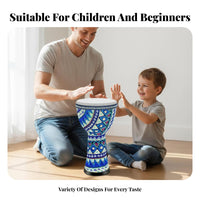 Djembe authentic leather drumhead Rope-Tuned Djembe Beginner accessible Deep sonorous Sound for Children, Musicians