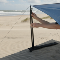 Heavy-Duty Tent Awning Poles for Outdoor Canopy Shelter, 2.0m Height, Thickened Iron Pipe Support Rods, Set of 2