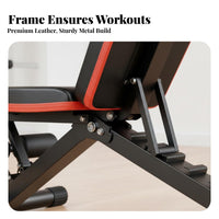 Adjustable Weight Bench Heavy Duty Sit up Bench Comfortable Foam Padding Fitness Equipment for Men, Home Gym