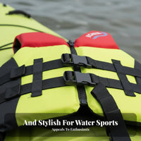 Grown-up Flotation Vest Adjustable Straps Kayaking Flotation Vest Buoyancy Aid Vest Quick-Dry Material Lightweight for Men