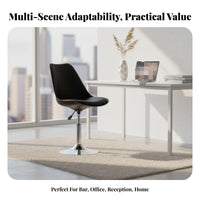rotating Function Adjustable Lowrear Round Stool Comfortable padding Hydraulic height-adjustable Seat Ergonomic posterior supportrest Counter Chair Sturdy Base for Receptionists, Office Workers, Reception Area, Home, Salon, Bedroom