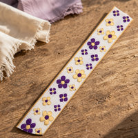 Embroidered Ribbon for DIY Crafts, Hair Accessories, Apparel, Gift Wrapping, and Hat Decoration
