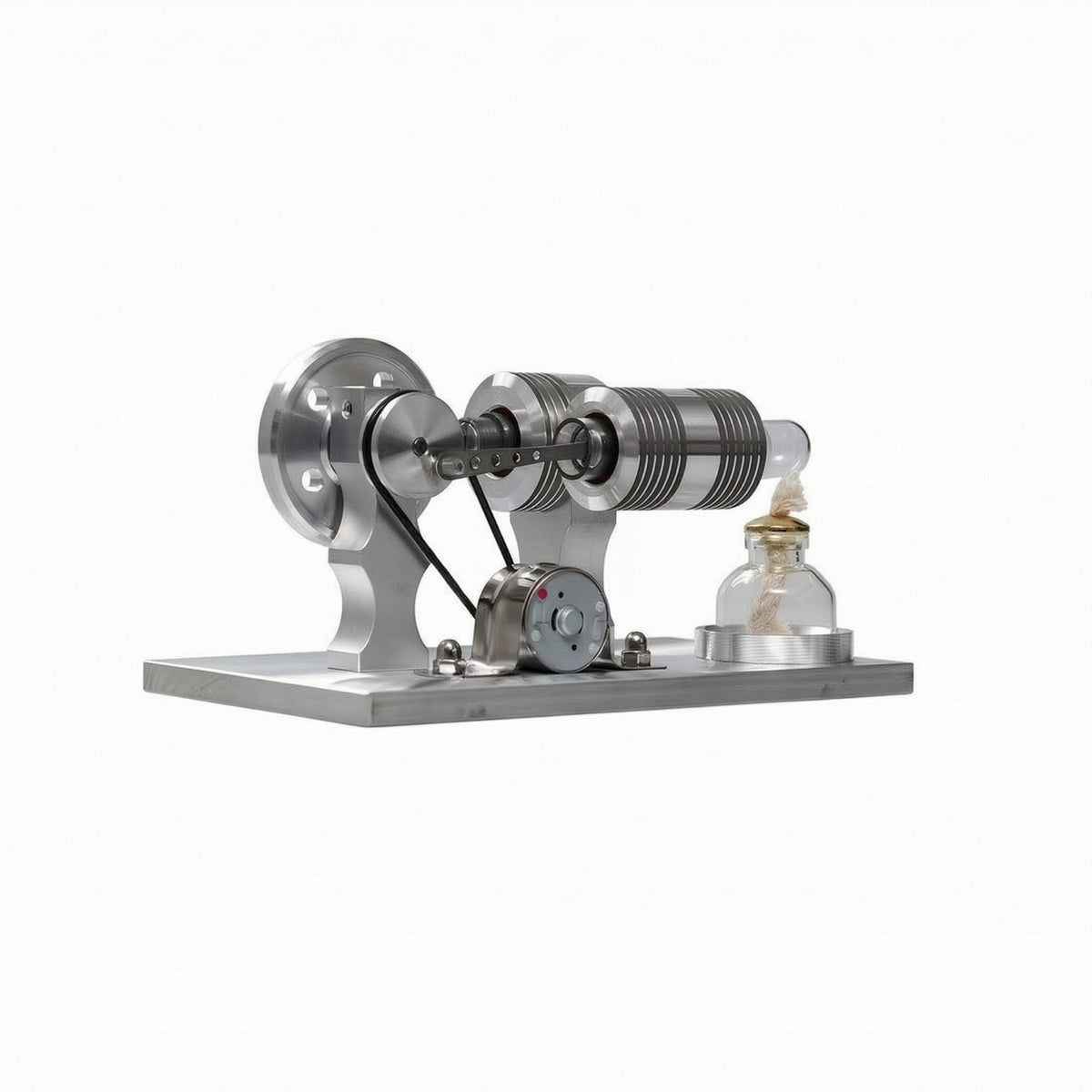 Heat-Cycle Engine Model Glass Burner Metal Heat-Cycle Engine Thermodynamics Science Toy for Physics Students