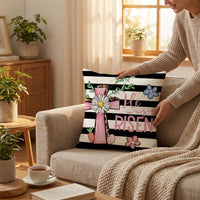 Easter Pillow Cover Printed Hare Print Cushion Cover Soft Material Decorative Throw Pillowcase for Families, Homeowners, Living Room, Bedroom, Office