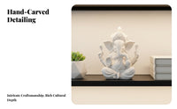 Sandstone Resin Lord of Beginnings Figurine Handmade Craftsmanship Lord of Beginnings Figurine Statue Symbol of Good Luck Indian Hindu God Sculpture