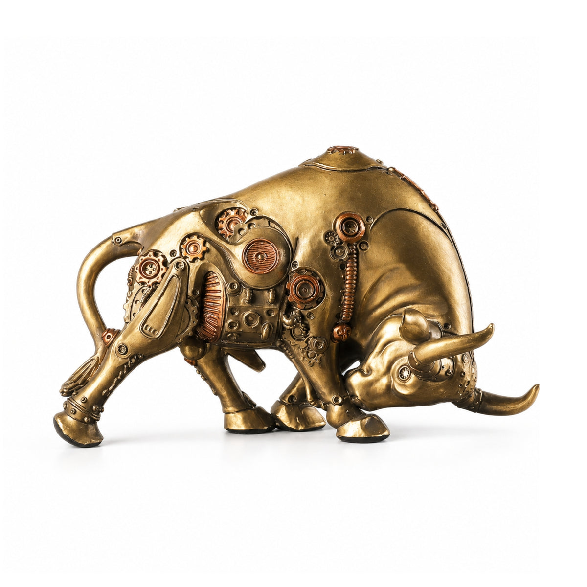 Mechanical Bull Figurine Steampunk Bull Figurine Ornament for Bookshelf