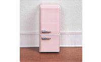 Dollhouse Refrigerator Interior Light Dollhouse Fridge Silver Handles 1:12 Scale Fridge