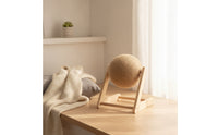 Sisal Cat Scratching Toy with Wooden Frame Natural Cat Scratching Ball Stable Interactive for Living Room