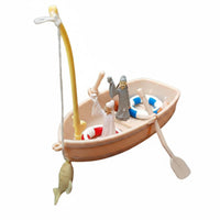 Miniature Floating Boat Tiny Rowboat Playset for Garden