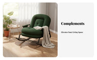 Comfortable Seating Single-Person Recliner Reclining Capability Rocking Chair Ergonomic Design Indoor Furniture Modern aesthetic for Adults, Seniors, New Parents, Living Room, Balcony, Bedroom, study corner