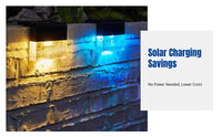 Solar Step Light, Outdoor Waterproof LED Garden Ambience Light, Fence, Gate, Lawn Decor