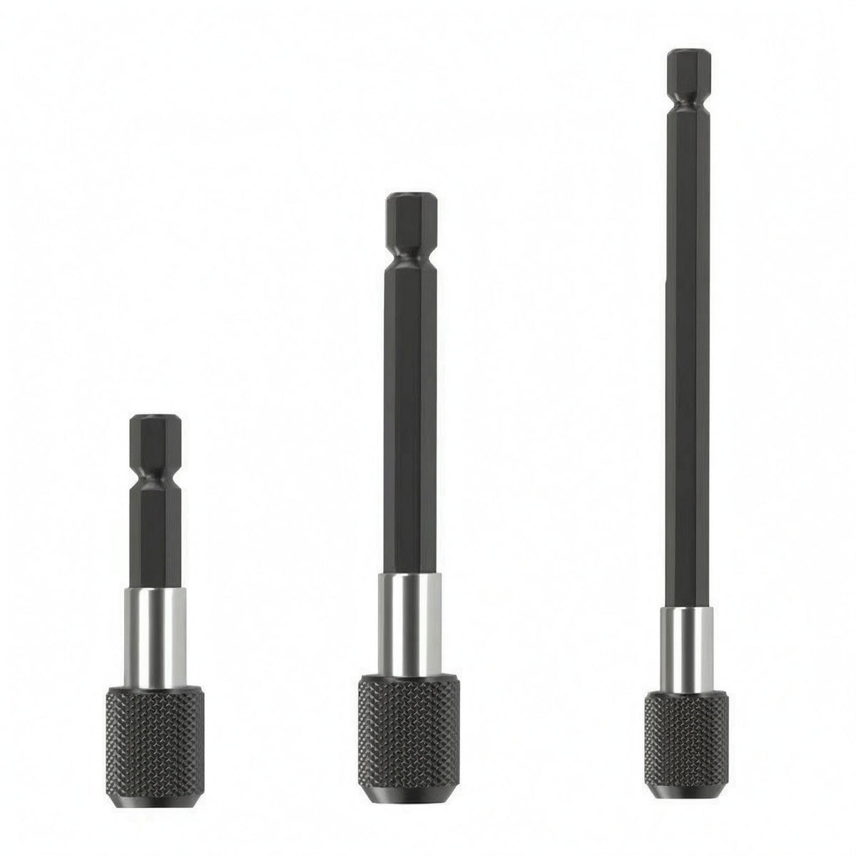 3 Pieces Straight 150 Mm Self-Locking Drill Extension Bar Metal Tool Accessory