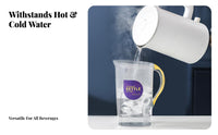 Large Capacity Transparent Plastic Water Pitcher Heat Resistant Refrigerator Door Cold Water Carafe Easy to Clean for Kitchen, Home, Parties