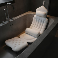 Ergonomic Full Body Bath Pillow Non-Slip Bathtub Pad with Neck Pillow for Adults