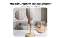 Wooden Base Hairpiece Stand Hat Display Stand Lightweight Freestanding Mannequin