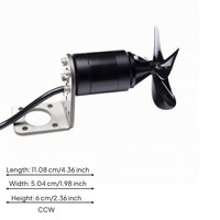 Underwater Thruster 2.6 Kg Thrust ROV Thruster Propulsion Uni-Directional Metal Bracket Marine Equipment Cable Lead