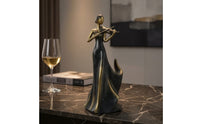Violinist Vino Bottle Holder Tabletop Violin Vino Rack Sculptural Decor for TV Cabinet