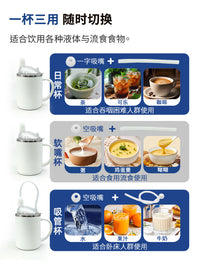 老人护理杯不锈钢卧床护理杯喂食器流食杯病人护理杯防呛防漏杯子