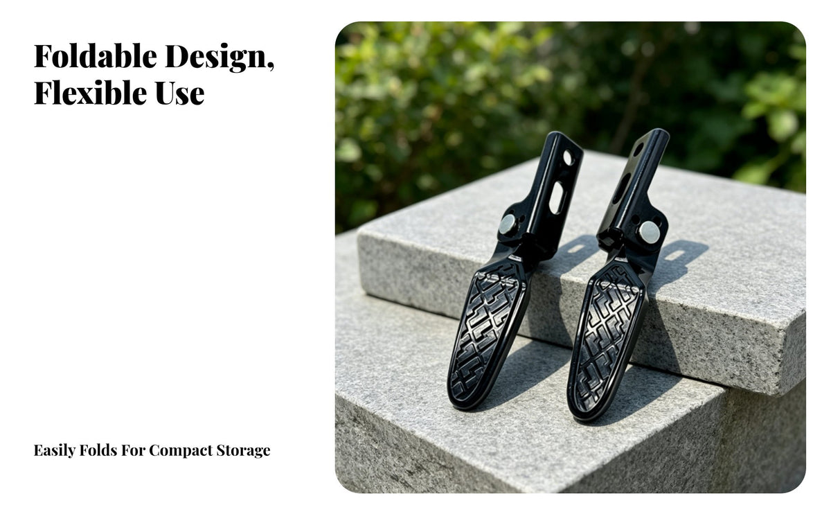 2 Pieces Electric Cycle Rear Pedals Easy Installation Electric Scooter Footrests Passenger Foot Pedals Rust Resistant