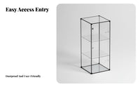 Acrylic Display Case Front Door Panel Dustproof Figurine Cabinet High See-Through Quality Clear Figure Showcase for Collectors, Hobbyists