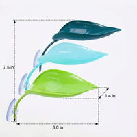3 Pcs Crested Gecko Tank Accessories, Suction Cup Leaf for Leopard Gecko Tank Accessories, Large Realistic Resting Habitat Decor, 7.5cm
