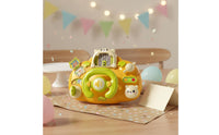 Interactive Play Stroller Steering Wheel Toy Lights and Sounds Baby Driving Simulator Multifunctional Bear Themed Driving Console Early Educational for Travel