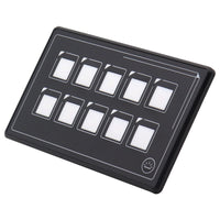 RV Yacht Membrane Switch Panel 10-30V Bluetooth APP 10-Way 60A