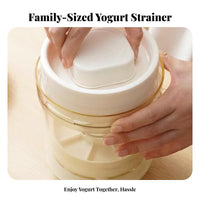 Large Capacity Yogurt Strainer Fast Filtration Yogurt Filter Press Sans for Health Enthusiasts, Home Cooks